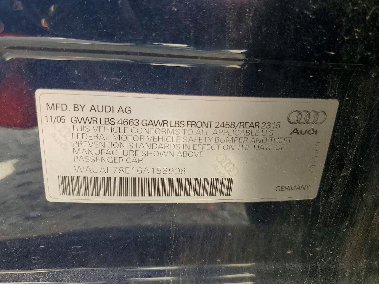 2006 AUDI A4 2 TURBO photo 34
