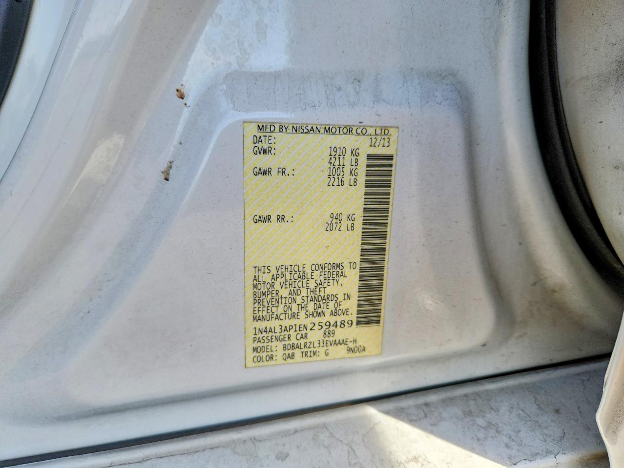 2014 NISSAN ALTIMA 2.5 S photo 23
