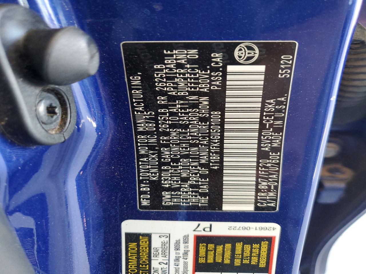 2016 TOYOTA CAMRY SE photo 34