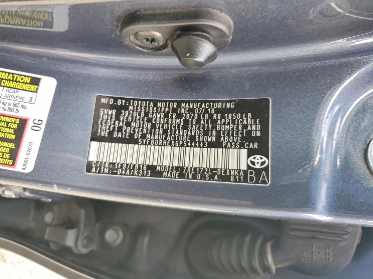 2016 TOYOTA COROLLA LE photo 25