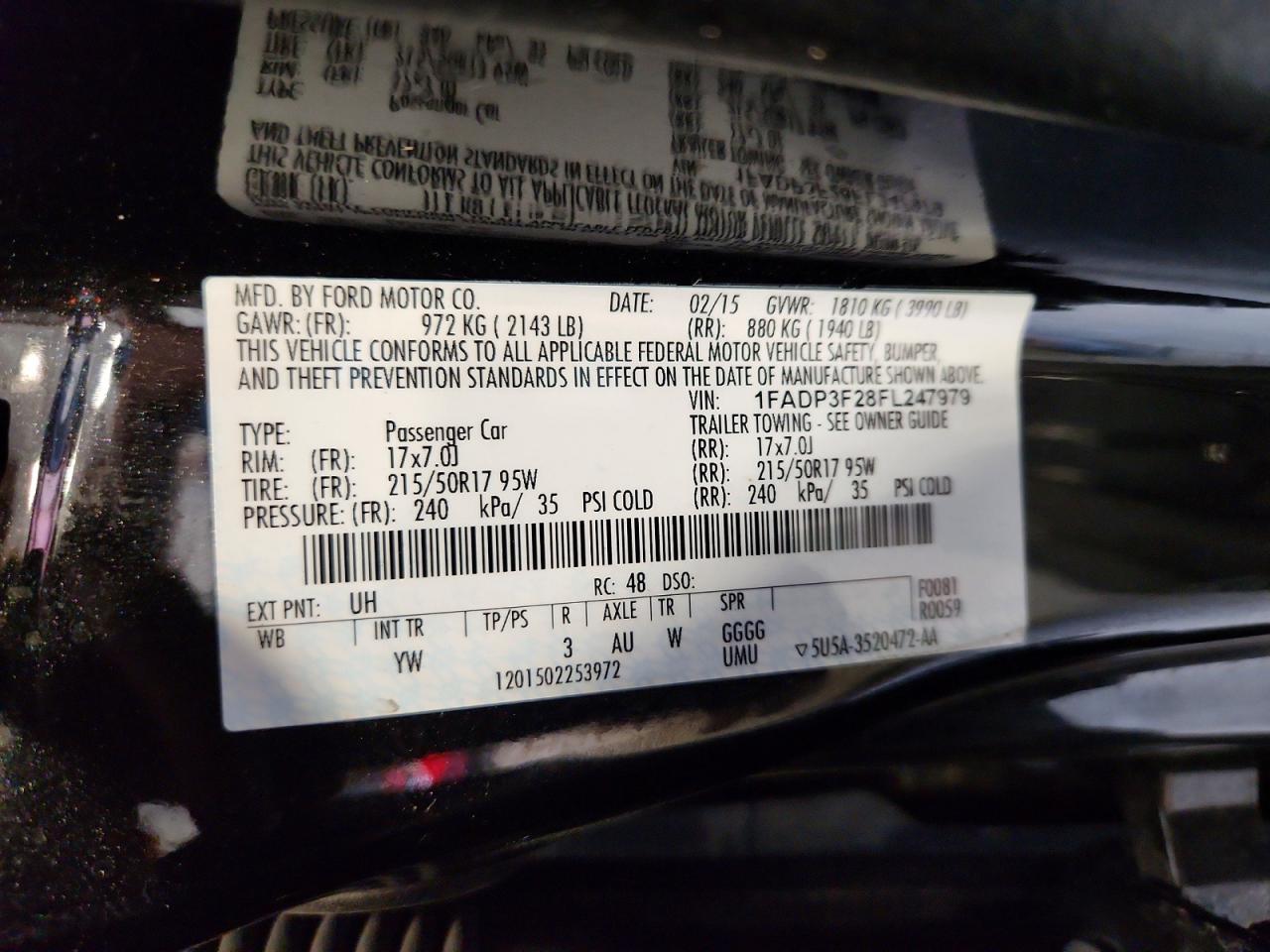 2015 FORD FOCUS SE photo 13