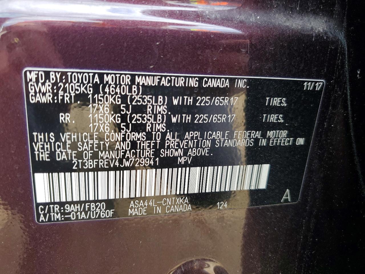2018 TOYOTA RAV4 LE photo 13