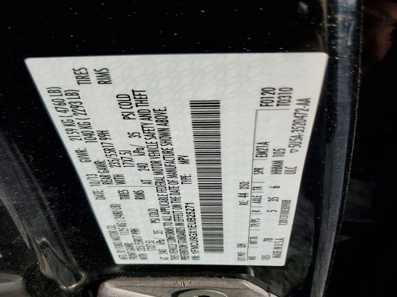 2014 FORD ESCAPE SE photo 14