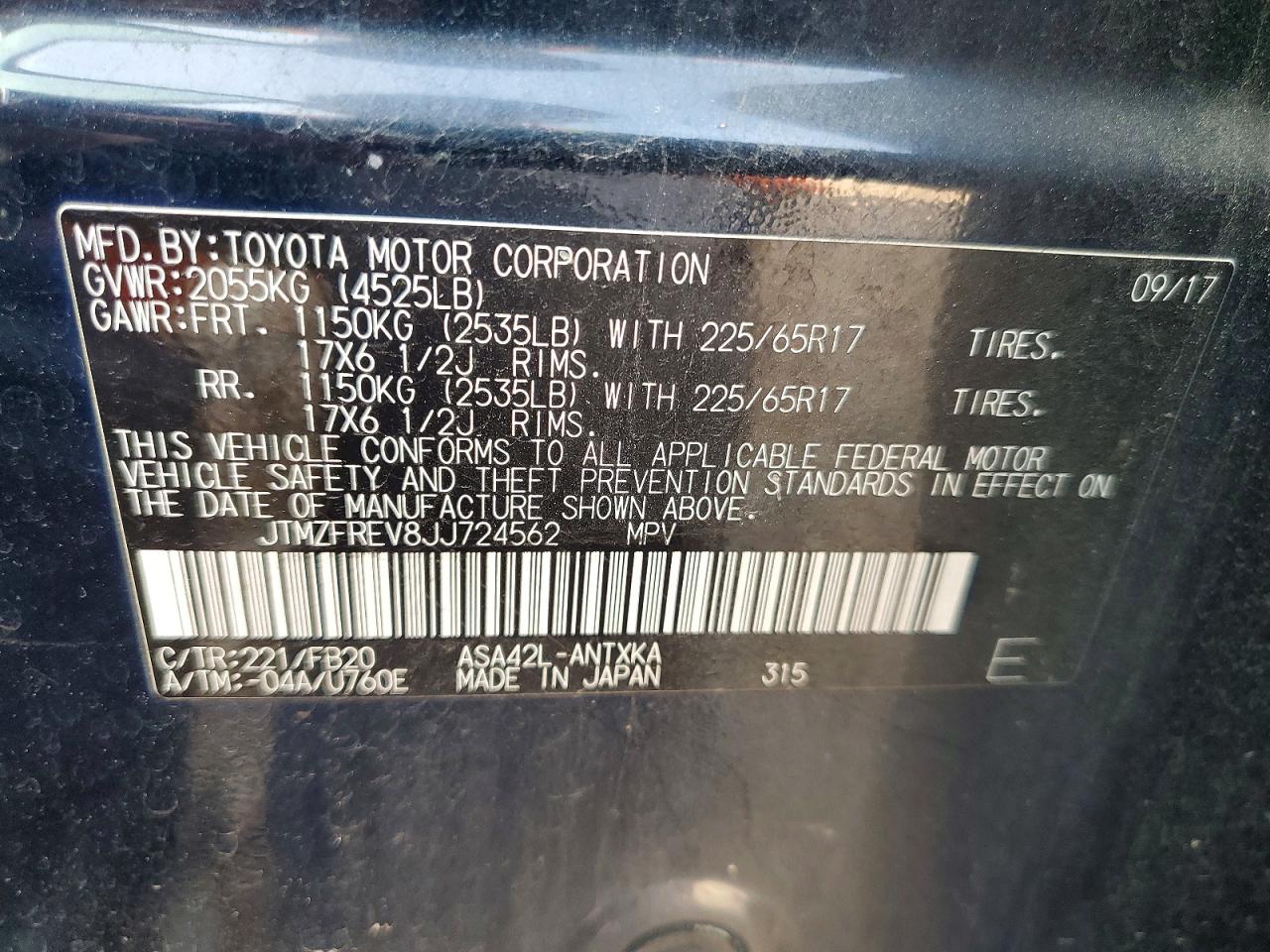 2018 TOYOTA RAV4 LE photo 37