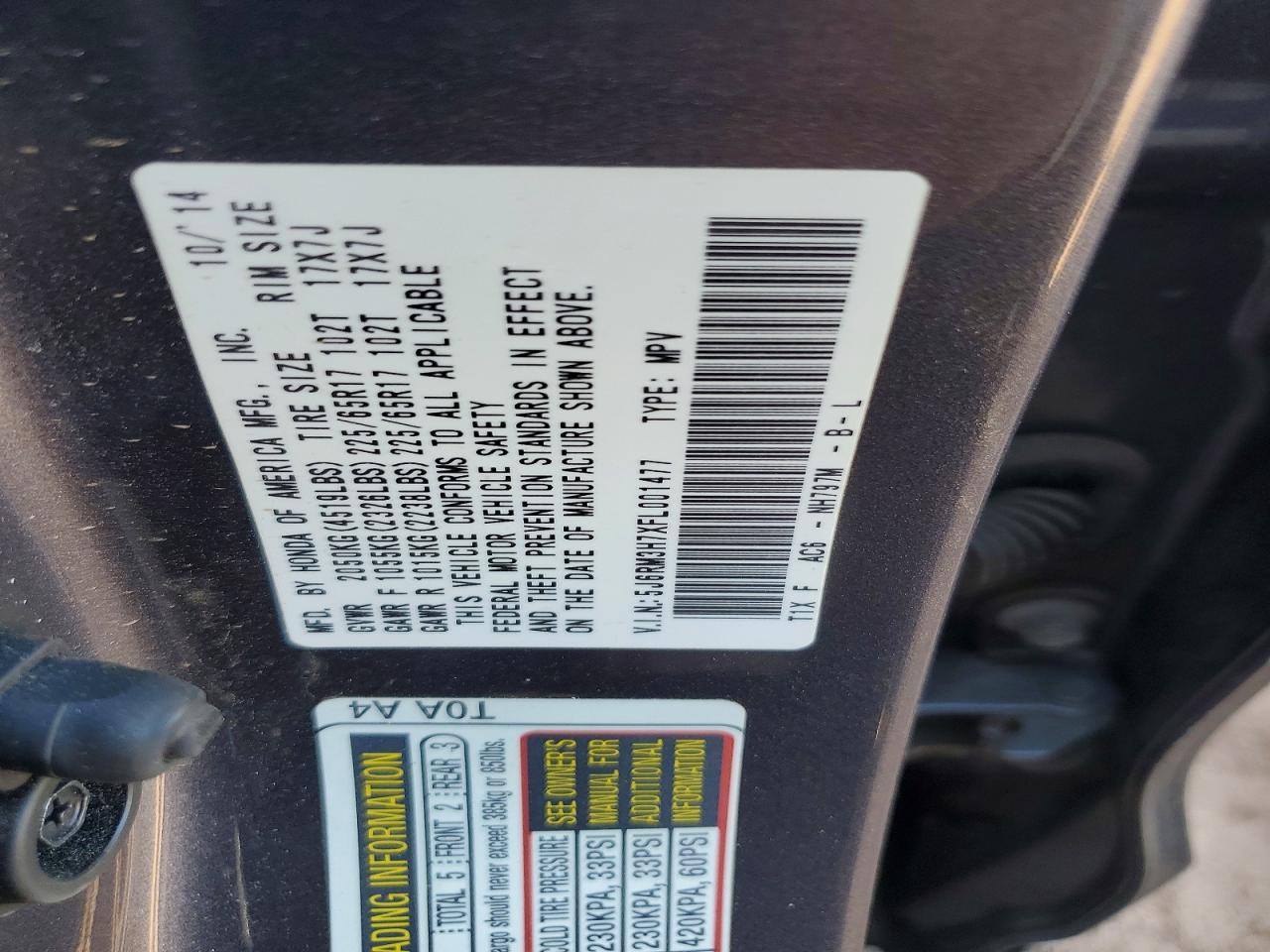2015 HONDA CR-V EXL photo 23