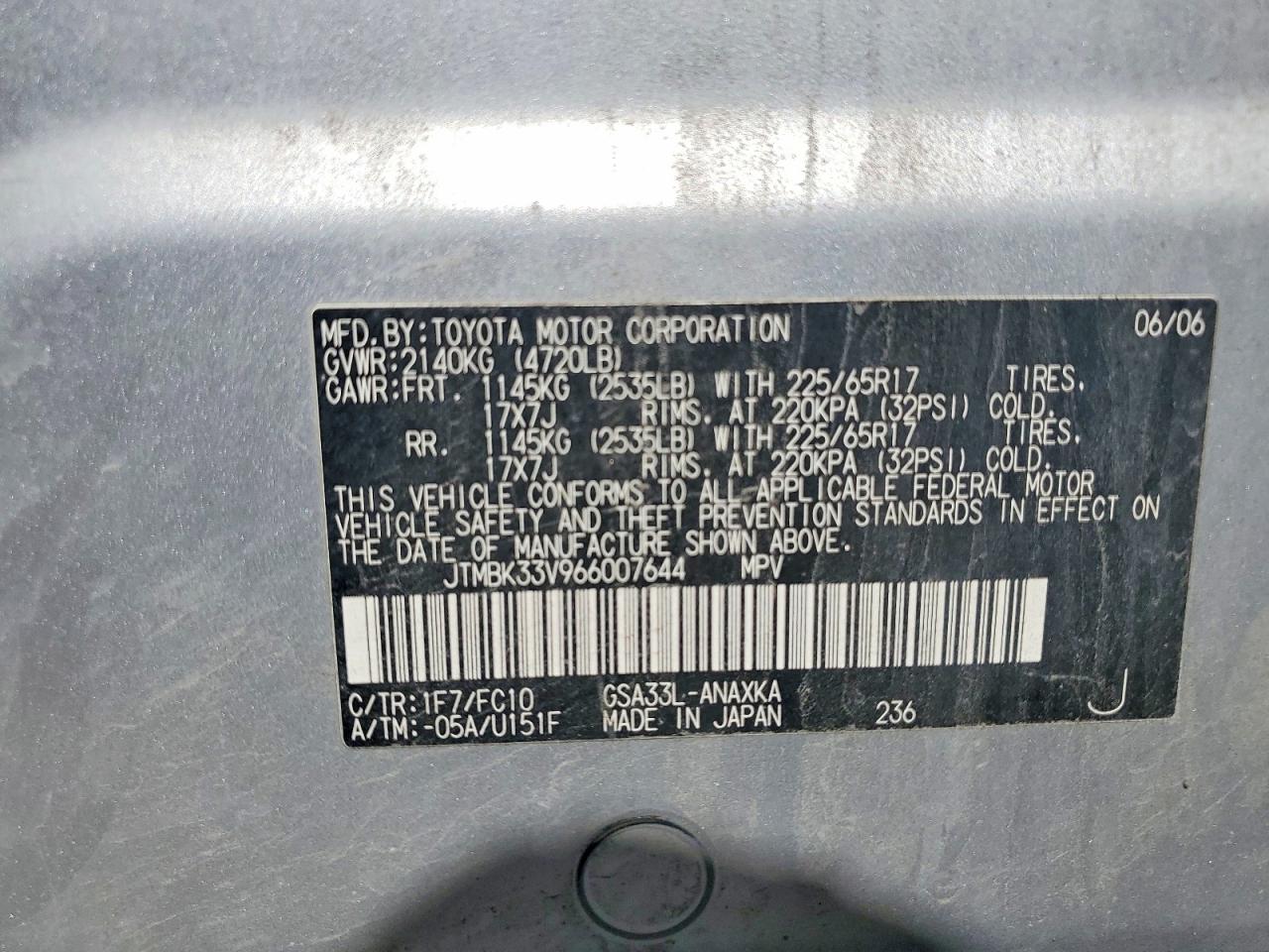 2006 TOYOTA RAV4 BASE photo 37