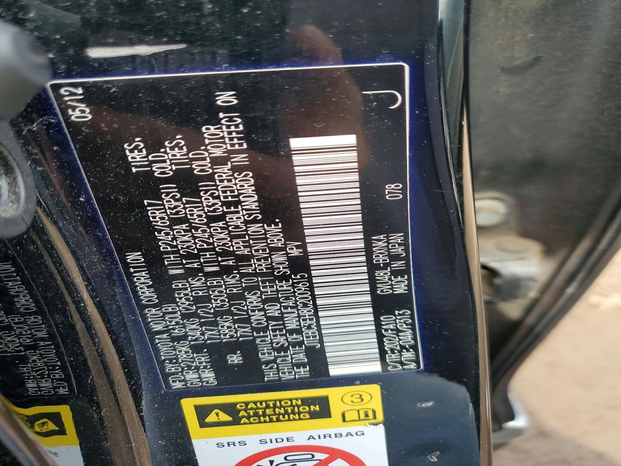 2012 TOYOTA HIGHLANDER HYBRID photo 34