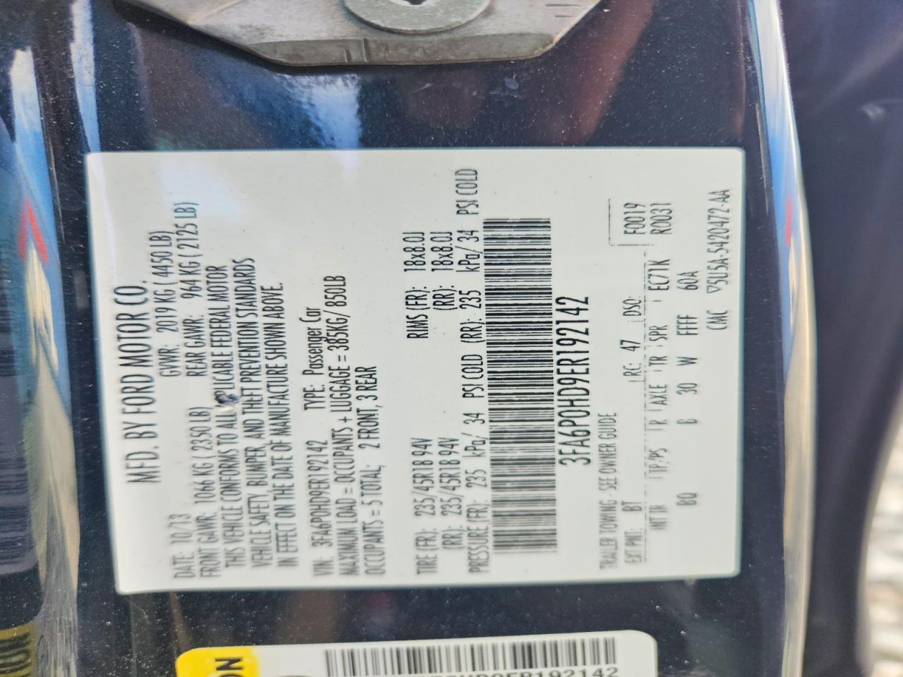 2014 FORD FUSION SE photo 23
