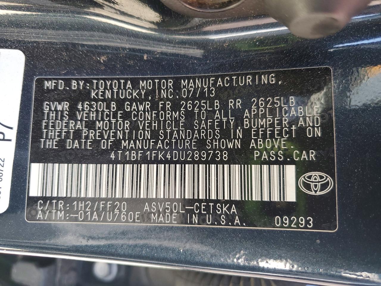 2013 TOYOTA CAMRY SE photo 25