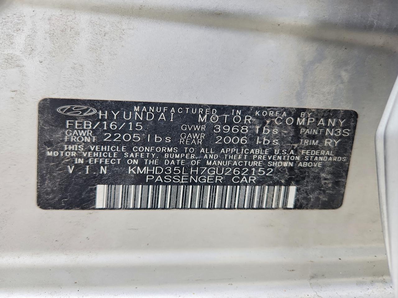 2016 HYUNDAI ELANTRA GT BASE photo 13
