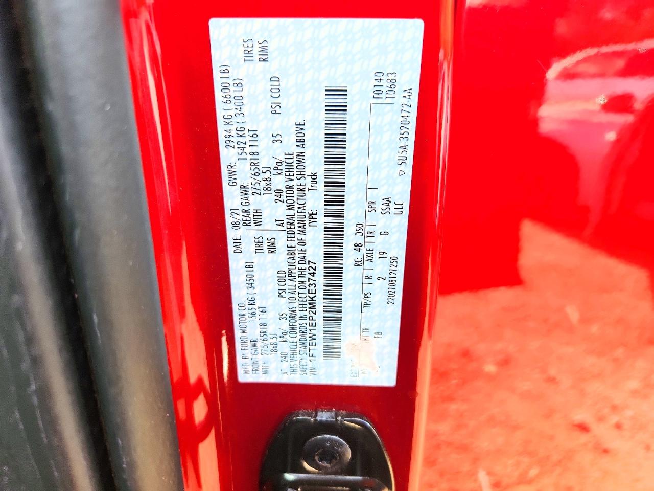 2021 FORD F150 SUPERCREW photo 12