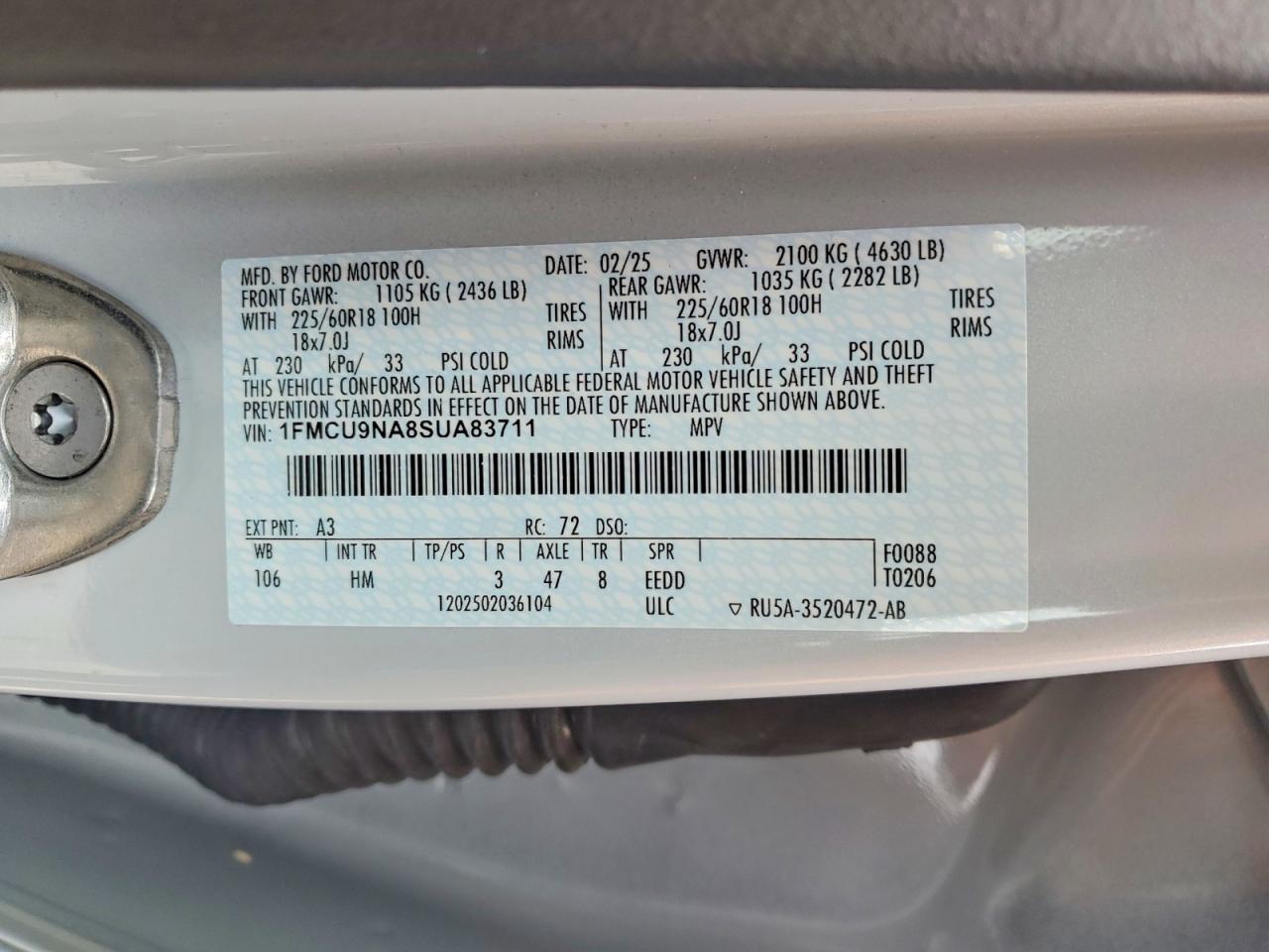 2025 FORD ESCAPE ST LINE SELECT photo 23