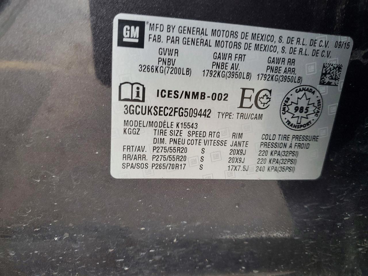 2015 CHEVROLET SILVERADO K1500 LTZ photo 23
