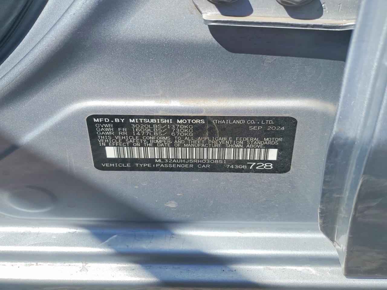 2024 MITSUBISHI MIRAGE ES photo 23