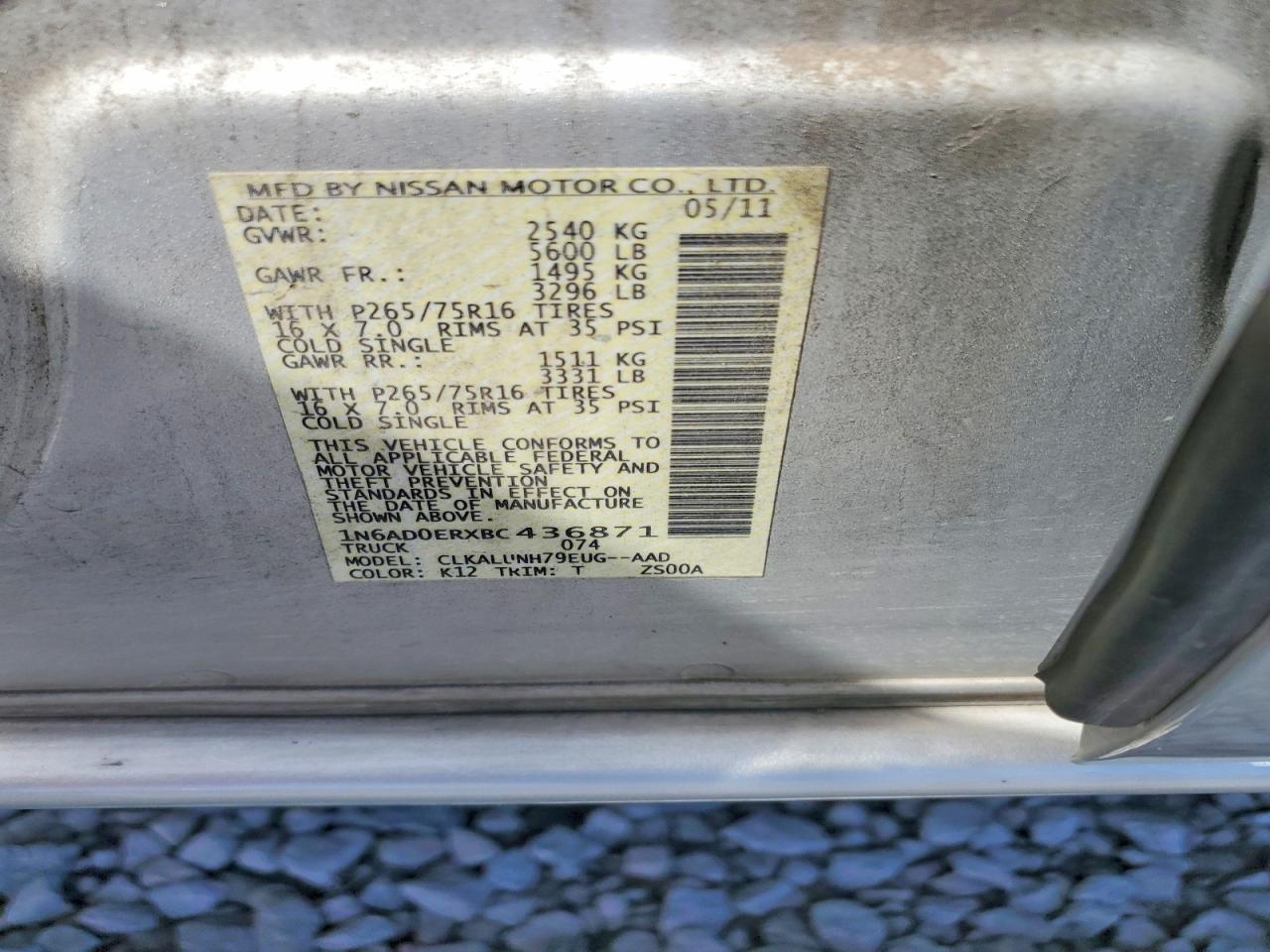 2011 NISSAN FRONTIER S photo 34
