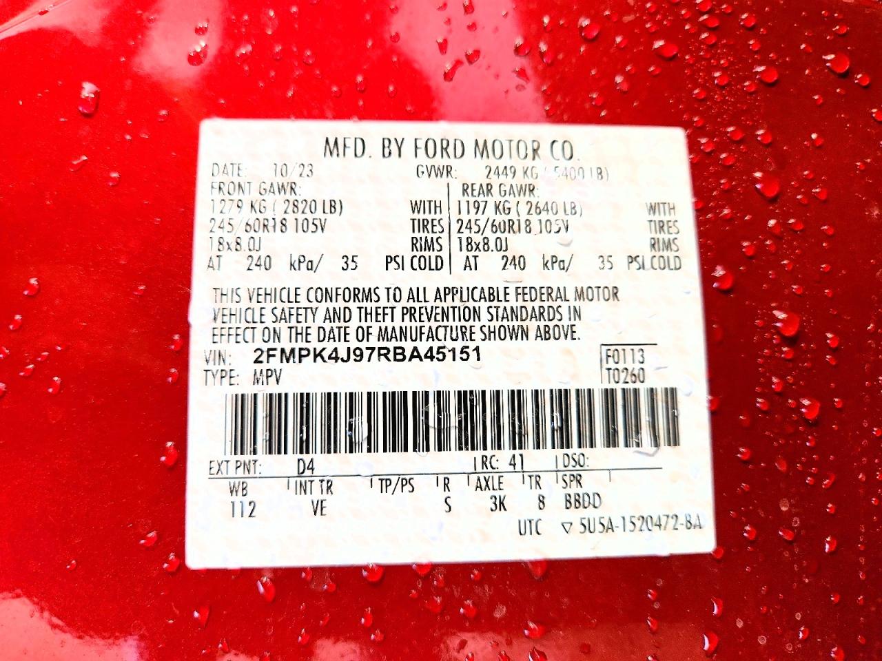 2024 FORD EDGE SEL photo 40