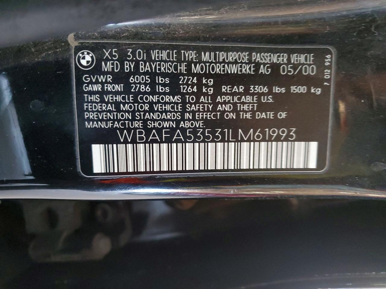 2001 BMW X5 3.0I photo 12
