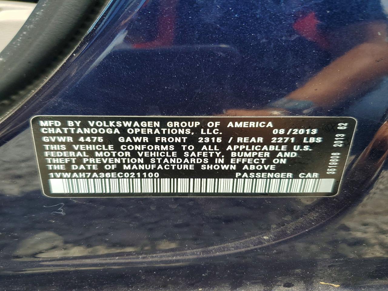 2014 VOLKSWAGEN PASSAT S photo 34