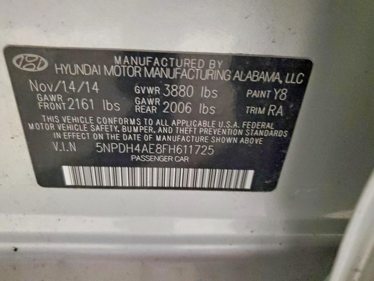 2015 HYUNDAI ELANTRA SE photo 34
