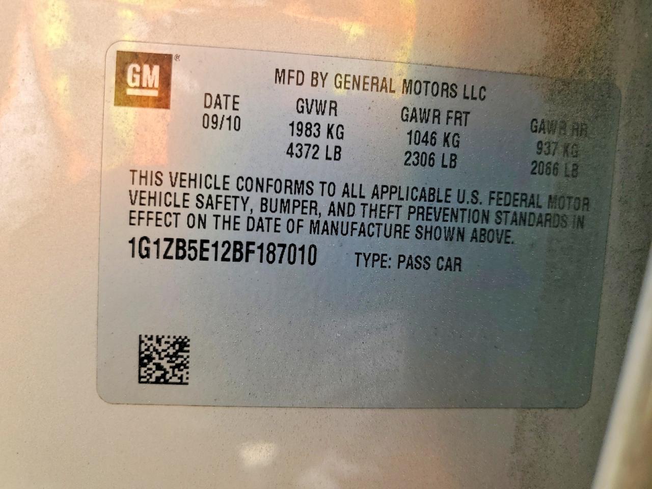 2011 CHEVROLET MALIBU LS photo 23