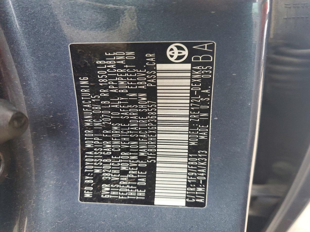 2016 TOYOTA COROLLA LE photo 23
