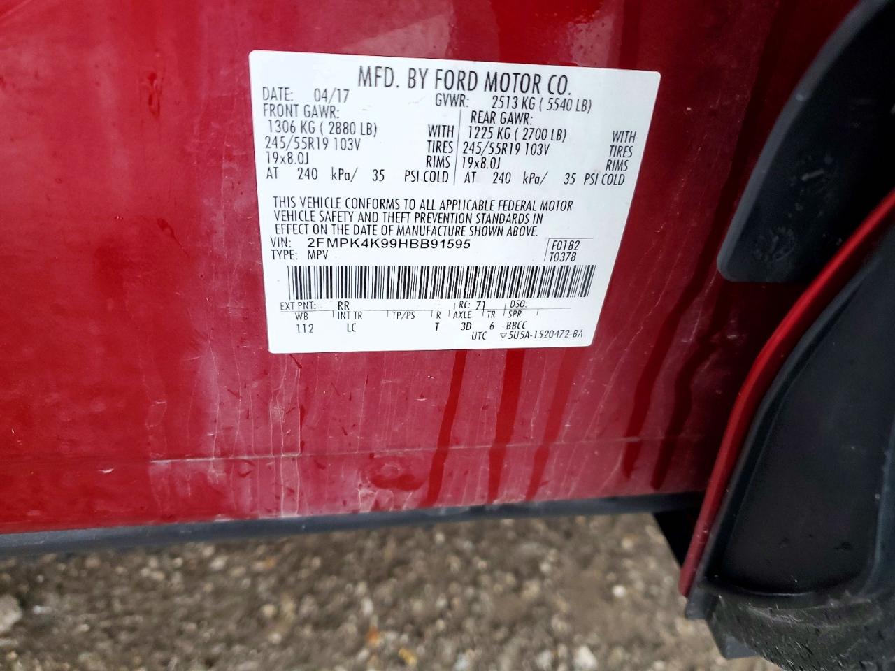 2017 FORD EDGE TITANIUM photo 25