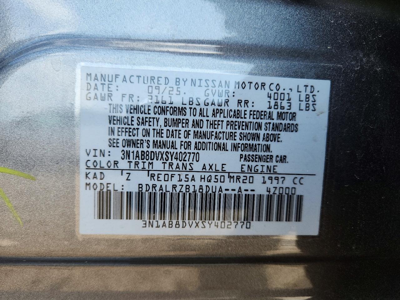 2025 NISSAN SENTRA SR photo 12