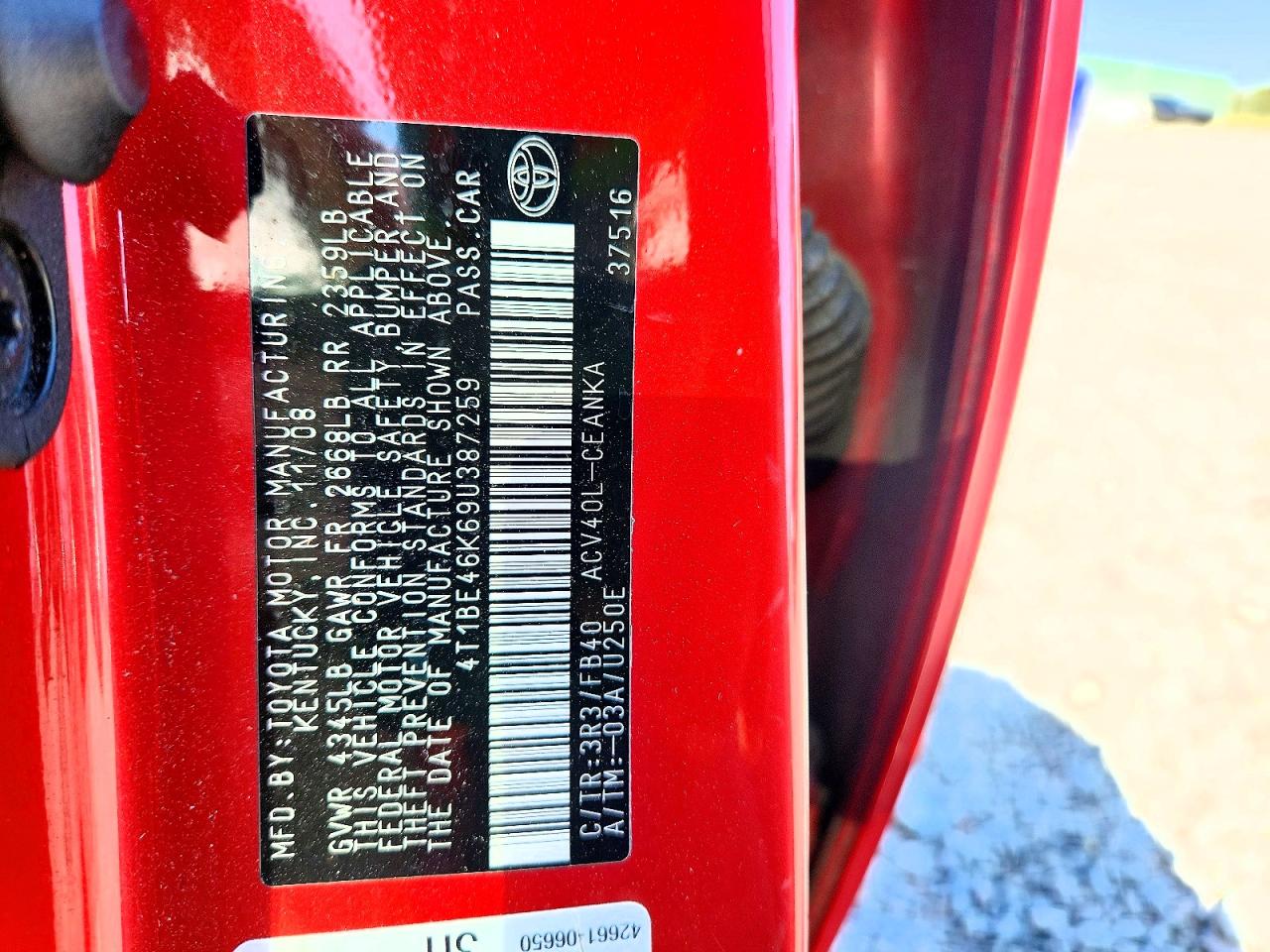2009 TOYOTA CAMRY LE photo 23
