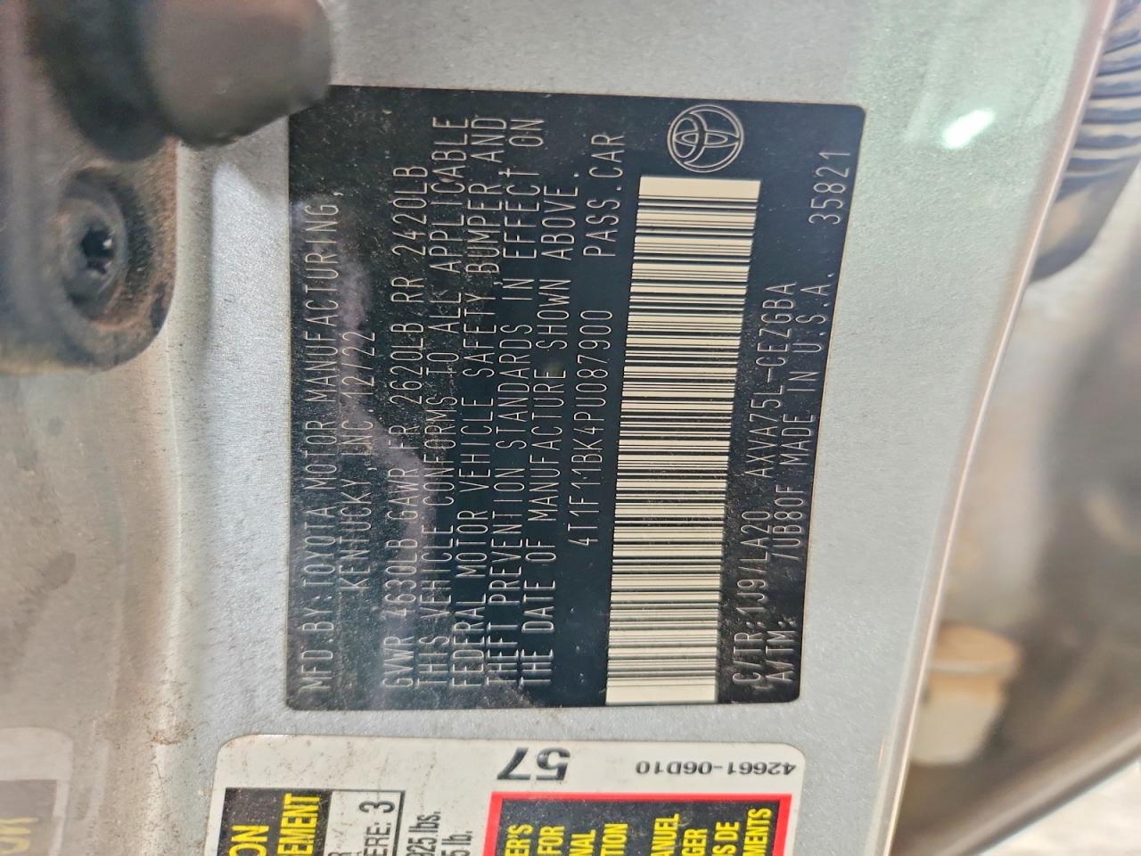 2023 TOYOTA CAMRY XLE photo 12