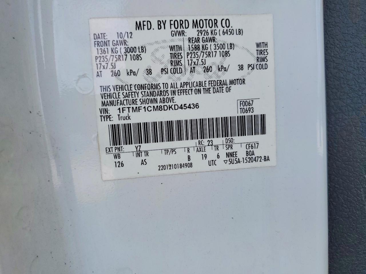2013 FORD F150 photo 34