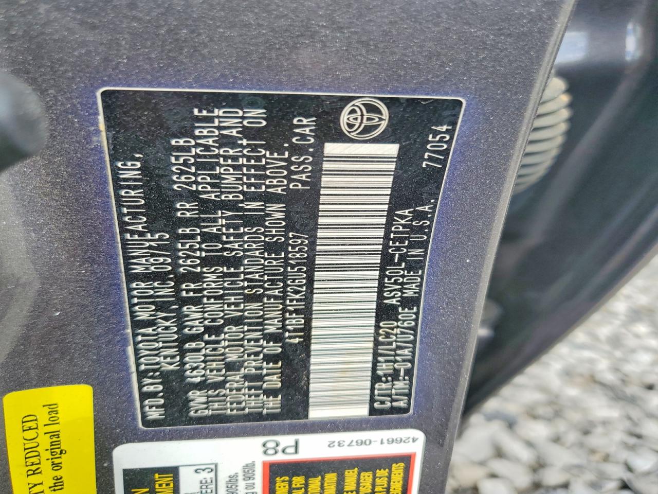 2016 TOYOTA CAMRY LE photo 34
