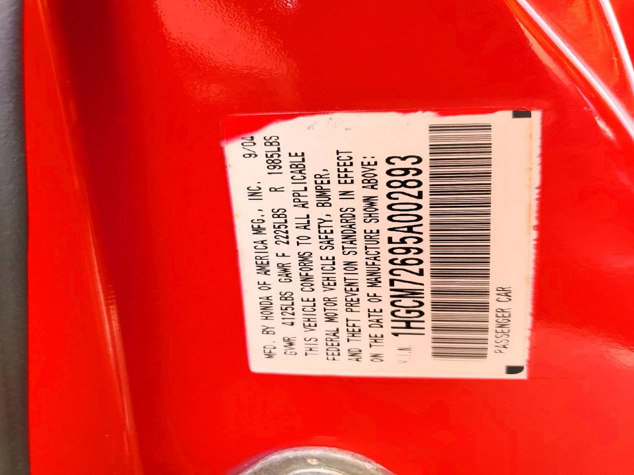 2005 HONDA ACCORD EX photo 34