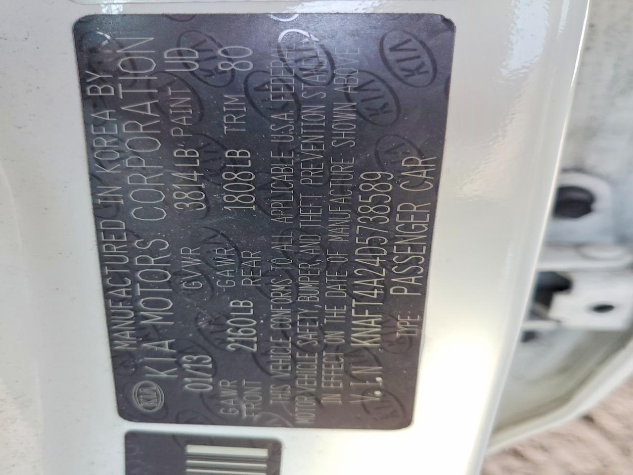 2013 KIA FORTE LX photo 25