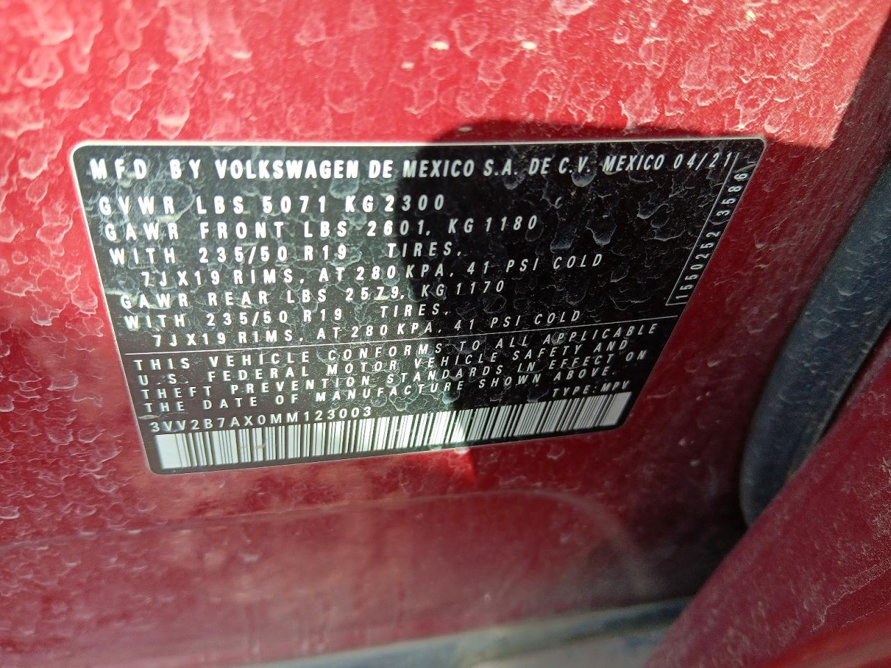 2021 VOLKSWAGEN TIGUAN SE photo 23