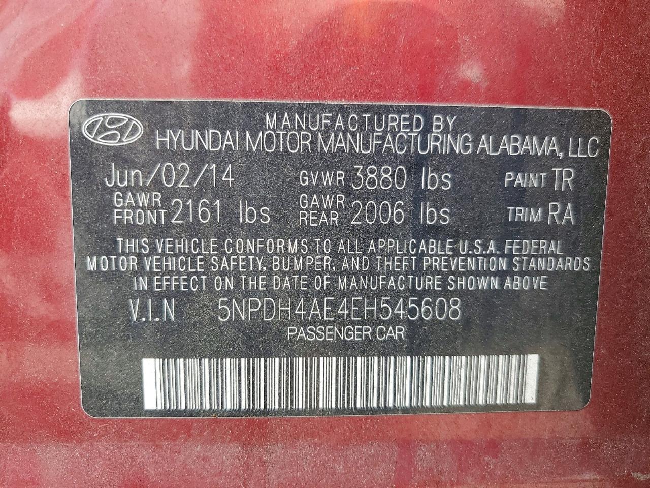 2014 HYUNDAI ELANTRA SE photo 34