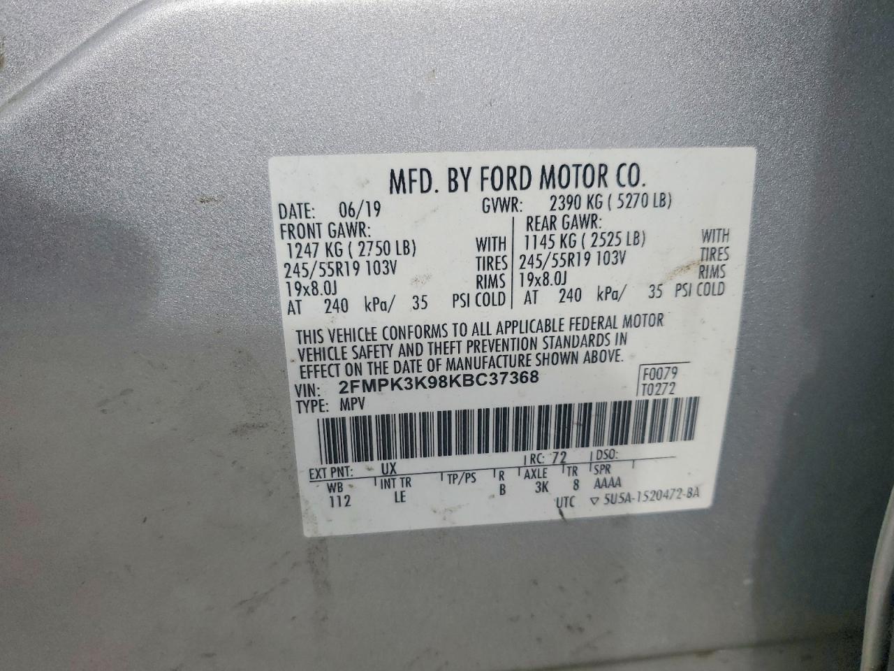 2019 FORD EDGE TITANIUM photo 34