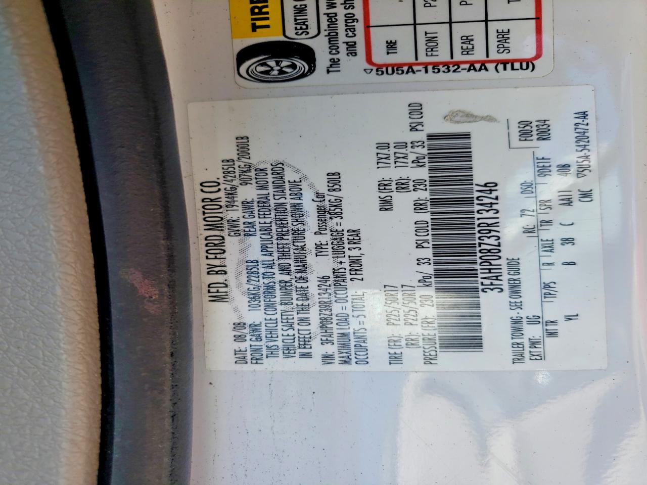 2009 FORD FUSION SEL photo 34