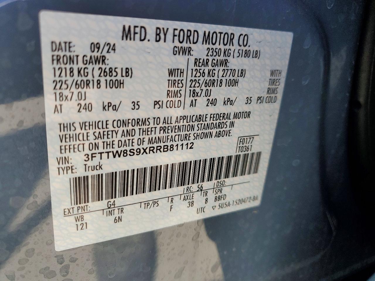 2024 FORD MAVERICK LARIAT photo 23