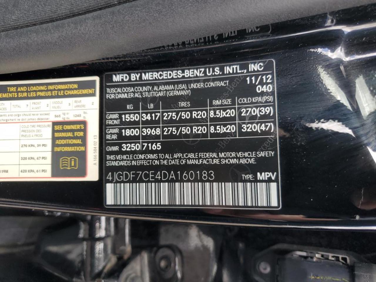 2013 MERCEDES-BENZ GL 450 4MATIC photo 13