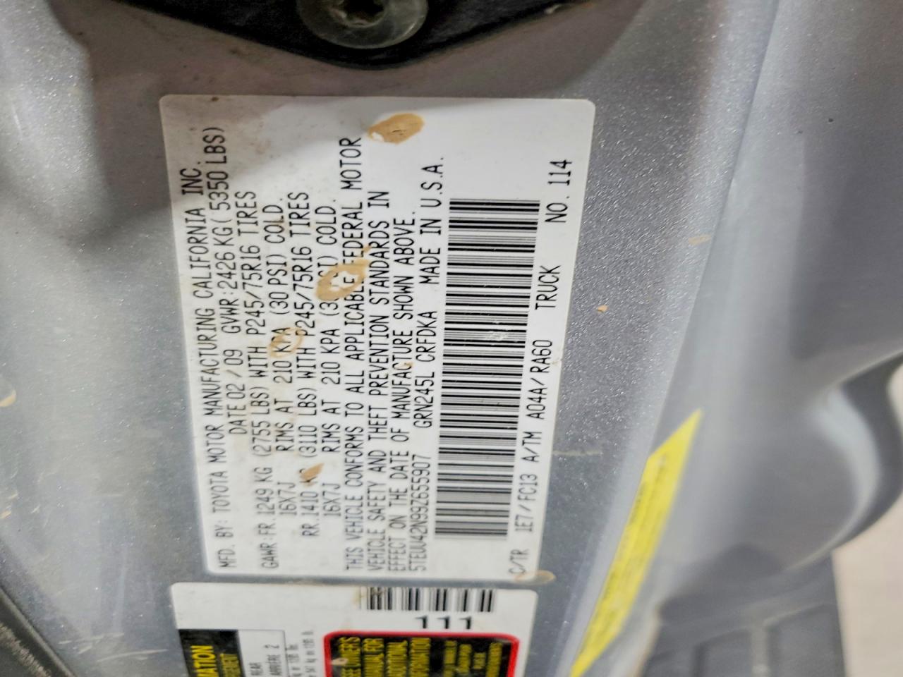 2009 TOYOTA TACOMA ACCESS CAB photo 23