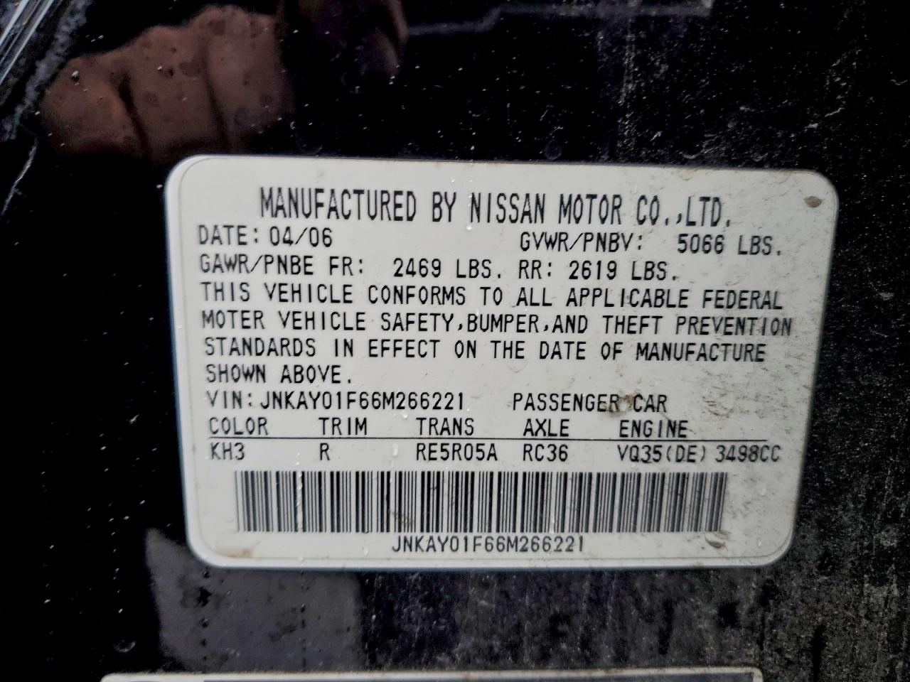 2006 INFINITI M35 BASE photo 23