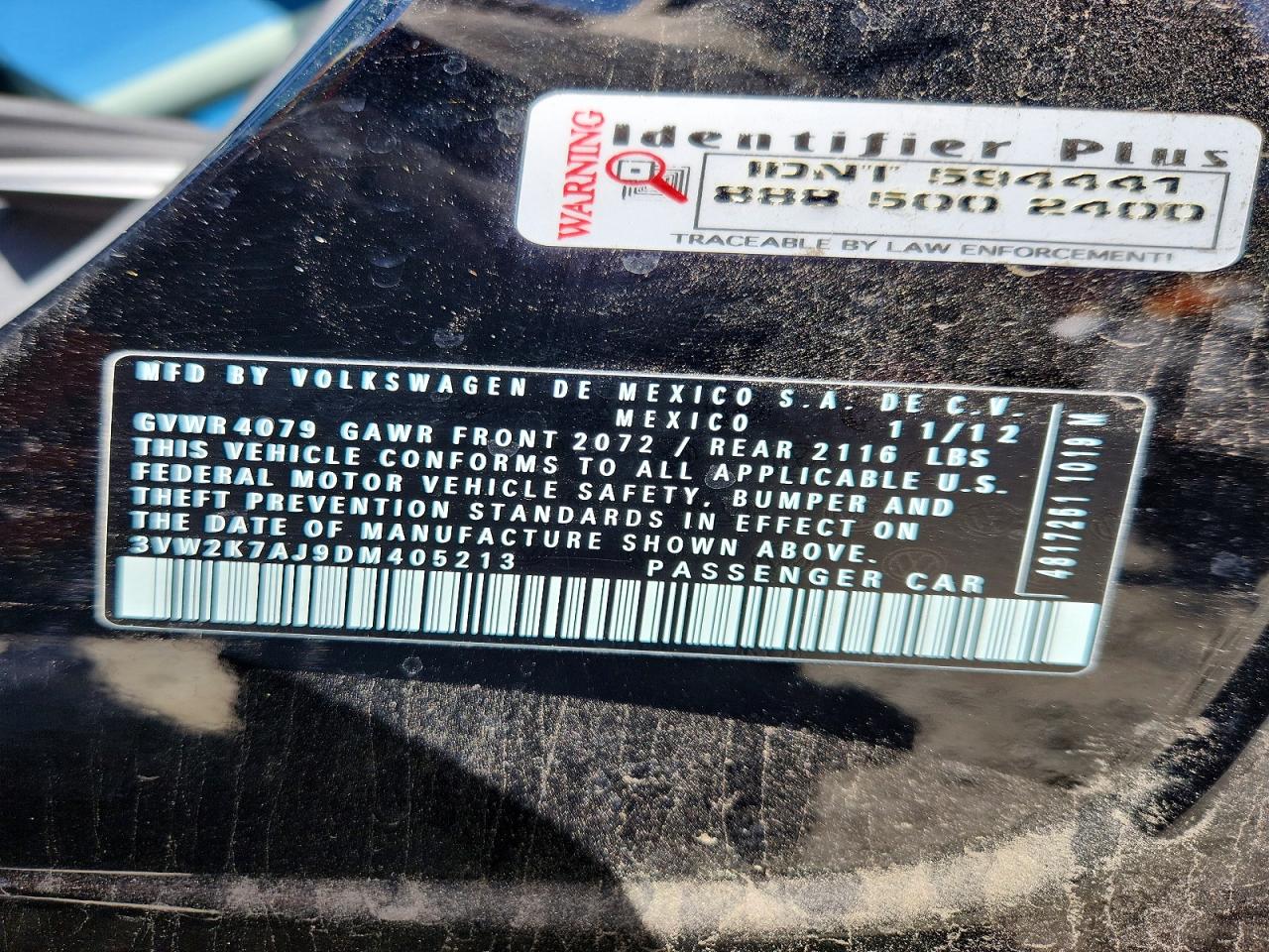 2013 VOLKSWAGEN JETTA BASE photo 37