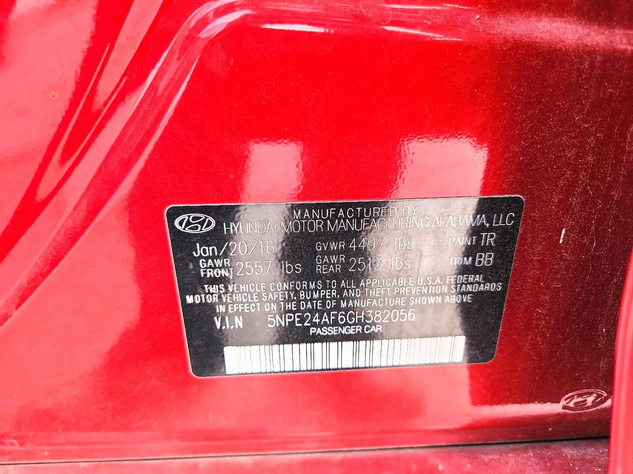 2016 HYUNDAI SONATA SE photo 34