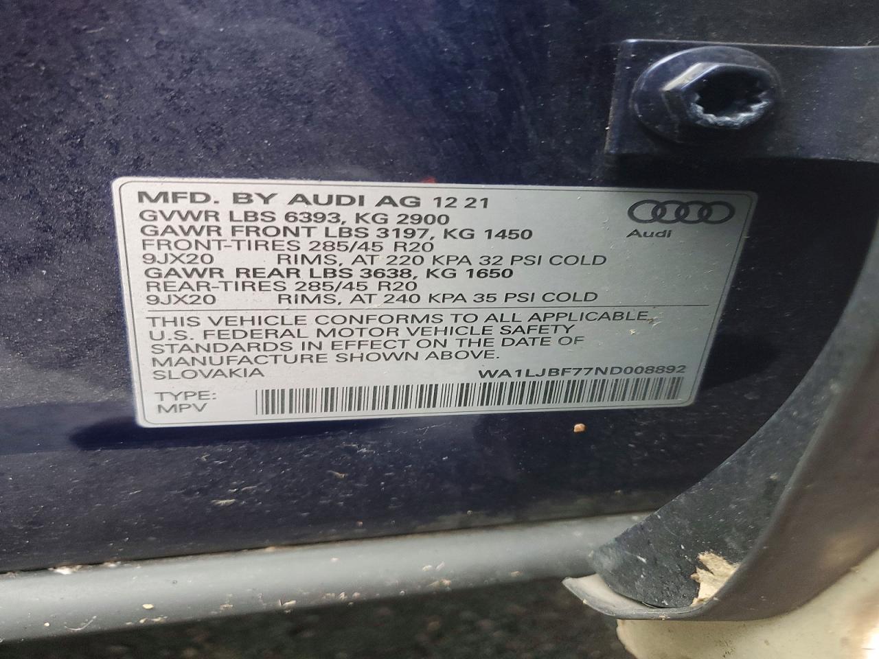 2022 AUDI Q7 PREMIUM PLUS photo 12