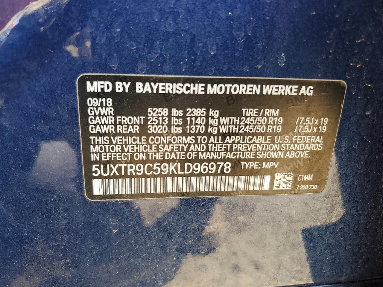 2019 BMW X3 XDRIVE30I photo 37