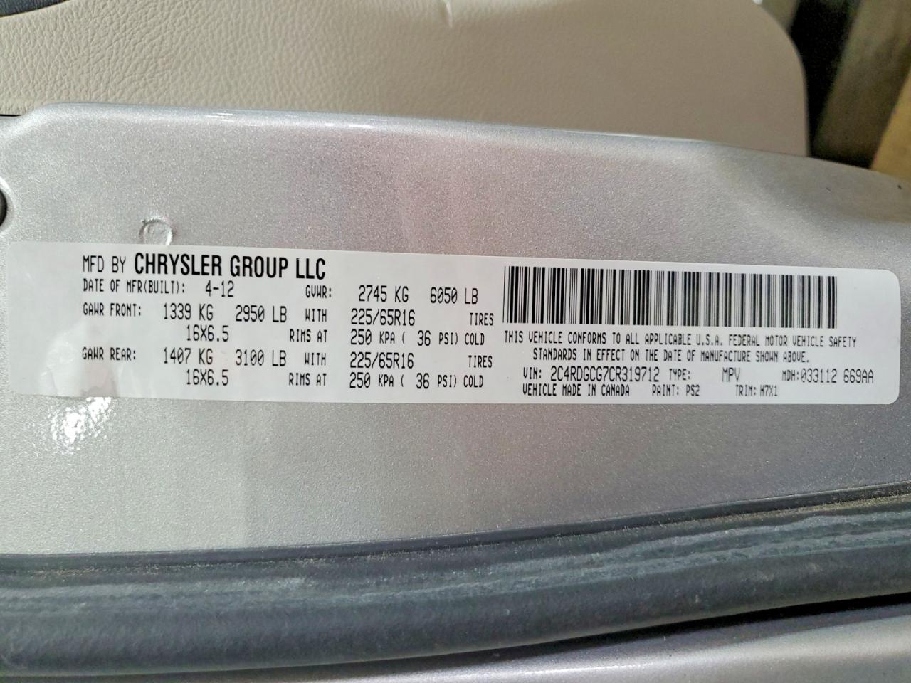2012 DODGE GRAND CARAVAN SXT photo 37