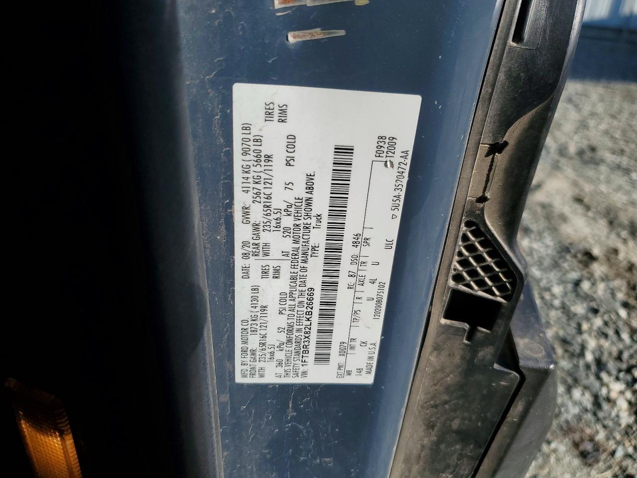 2020 FORD TRANSIT T-250 DELIVERY VAN photo 27