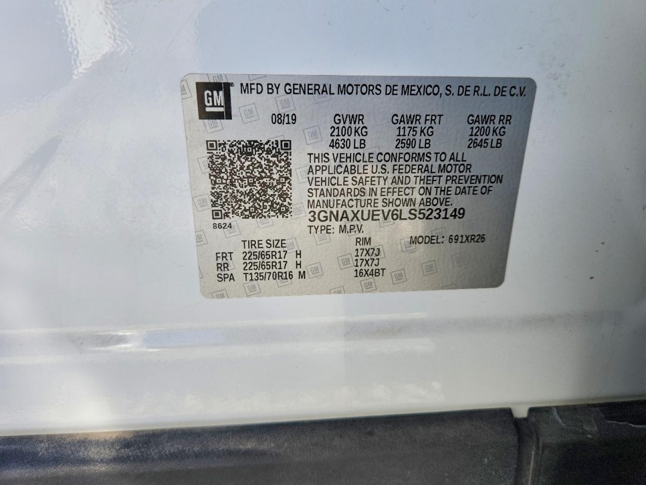 2020 CHEVROLET EQUINOX LT photo 13