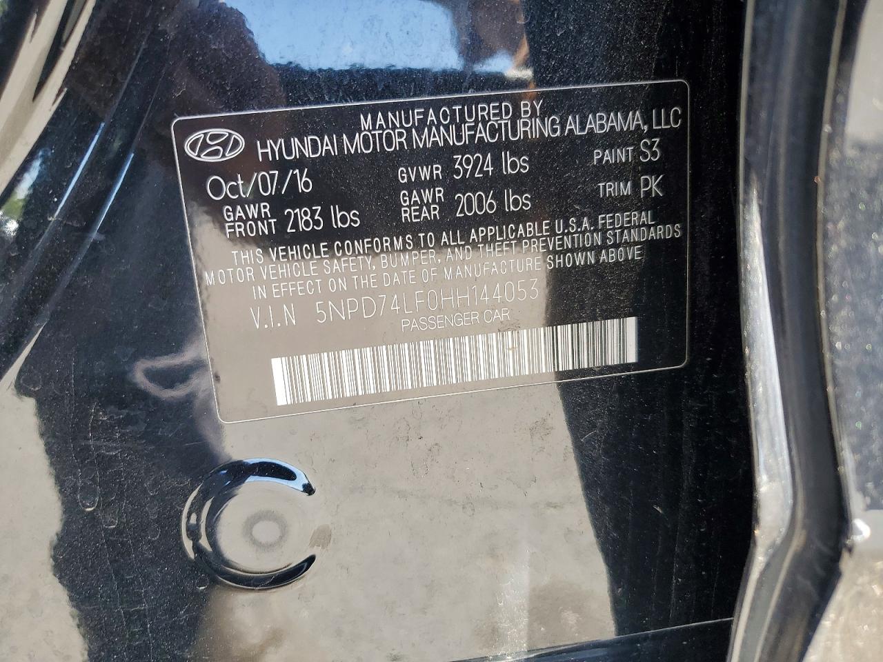 2017 HYUNDAI ELANTRA SE photo 12