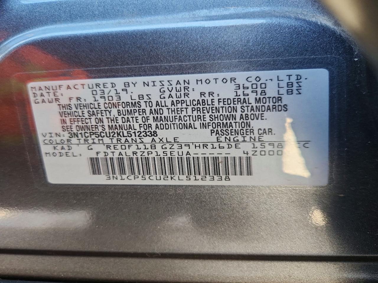 2019 NISSAN KICKS S photo 27